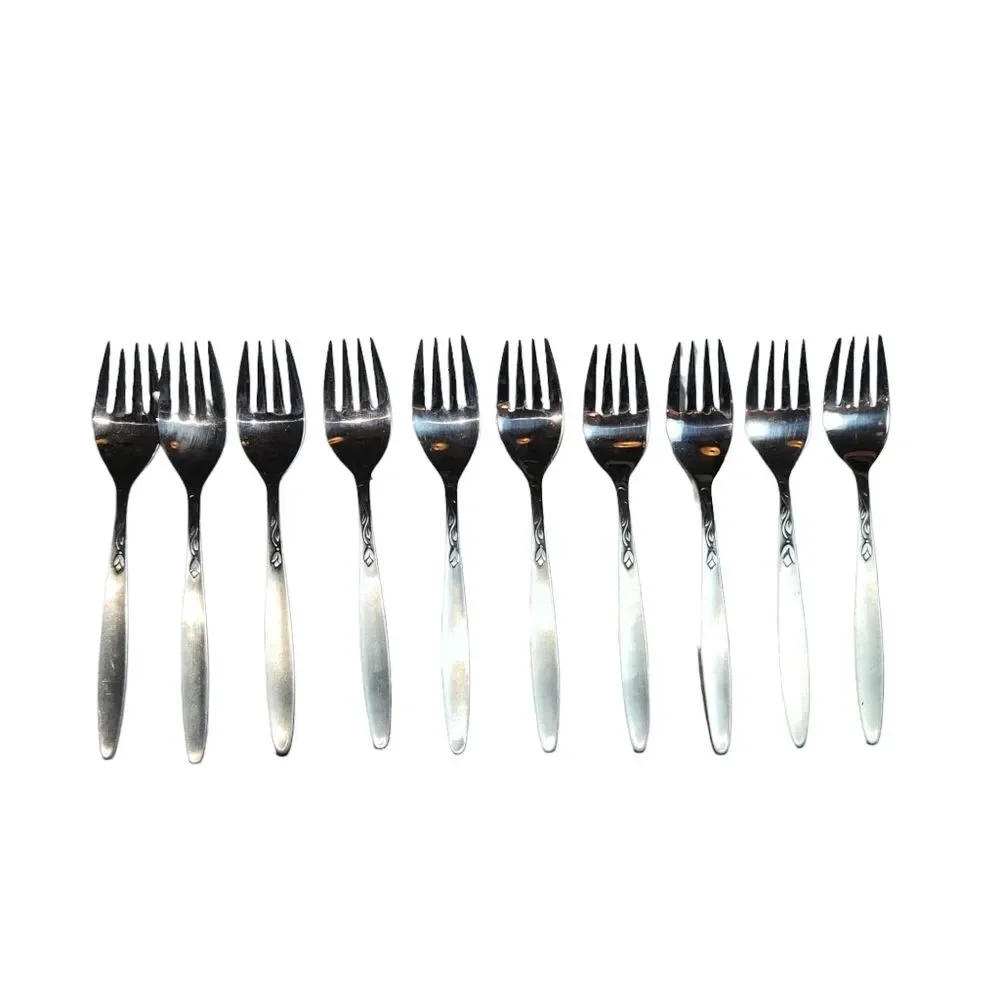 Amefa‎ Holland Tulip Time Mid Century Stainless Steel 39pc. Partial Flatware Set